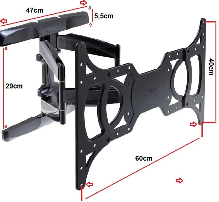Uchwyt LCD/LED 32-65 600x400 dwa ramiona