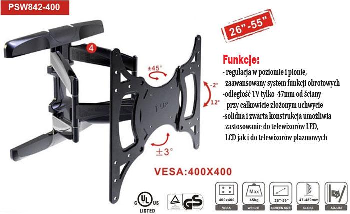 uchwyt LCD 26-55 400x400 DO TELEWIZORA PSW842-400