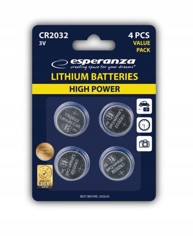 Bateria Esperanza CR-2032 CR2032 4SZT BLISTER