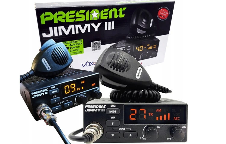 CB RADIO President Jimmy 3 III 12V JIMMY ASC nowy model w ofercie PRESIDENT