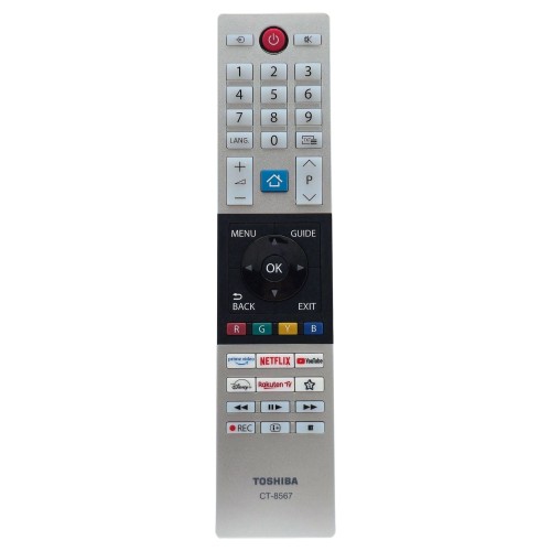 Oryginalny pilot Toshiba CT‑8567 43UV2363DB 50UV2363DB 32LK3C63DB 32LV3E63DG 32WV3E63DG 40LV2E63DG 55UV2363DG
