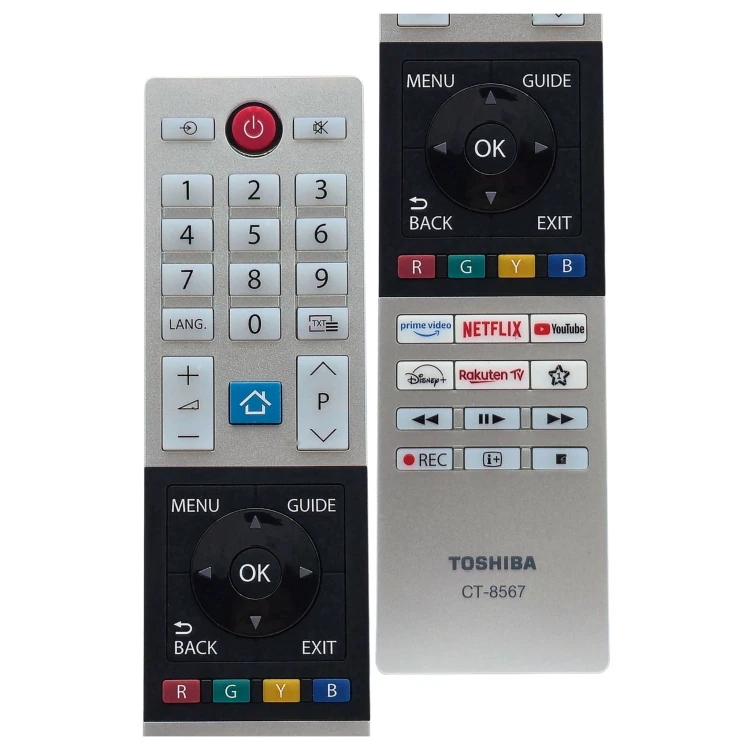 Oryginalny pilot Toshiba CT‑8567 43UV2363DB 50UV2363DB 32LK3C63DB 32LV3E63DG 32WV3E63DG 40LV2E63DG 55UV2363DG