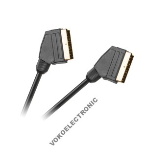 Kabel przewod EURO-EURO 3M podwójnie ekranowany ZŁOTY