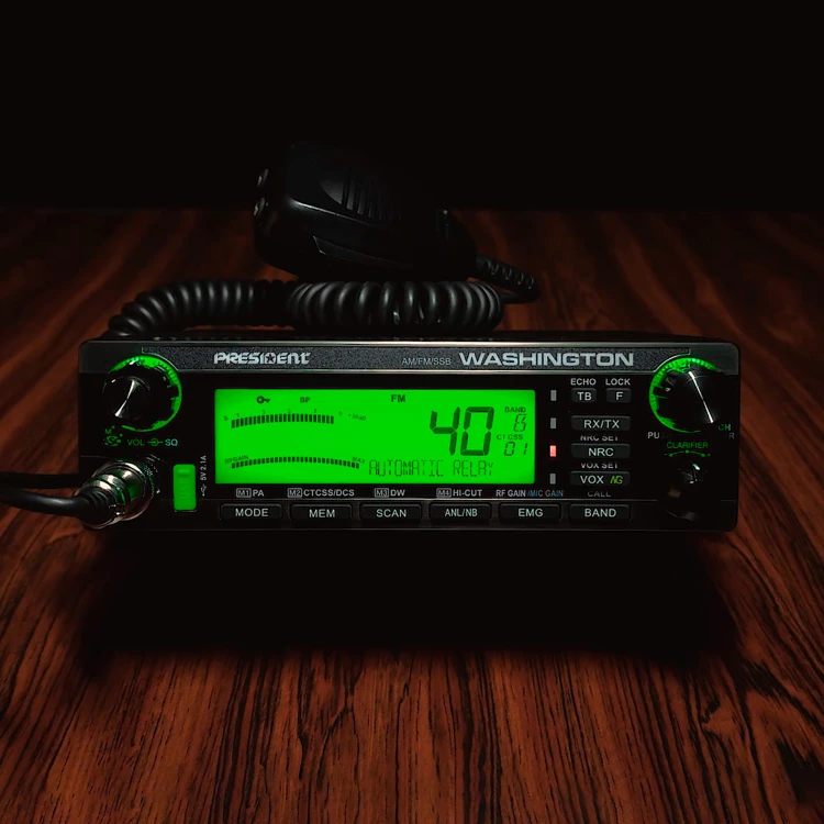 PRESIDENT WASHINGTON radiotelefon amatorski AM/FM/USB/LSB 100W rozblokowany