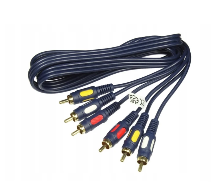 Kabel 3XRCA - 3XRCA Cinch 3- RCA łezka 5m RK32