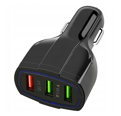 Ładowarka Samochodowa wtyk zapalniczki 3XUSB 3,0