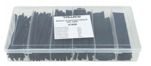Rurki termokurczliwe zestaw rurek 100szt 10cm czar