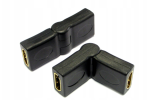 Adapter przejście HDMI gniazdo podwójne kątowe 180 regulowane