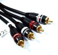 Kabel przewód cinch 2XRCA 1M RKD400 VITALCO PREMIUM