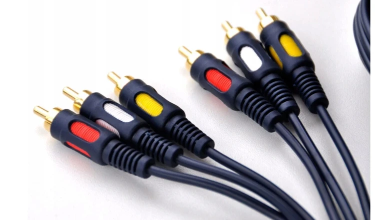 Kabel cinch x 3 3XRCA - 3XRCA CHINCH 3- RCA łezka 0,5m 50cm RK32