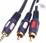 Kabel  Jack-2rca jack 3,5mm - 2 chinch 1 m łezka JKR50 Vitalco