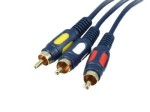 Kabel przewod cinch 3XRCA - 3XRCA CHINCH 3- RCA łezka 1m RK32